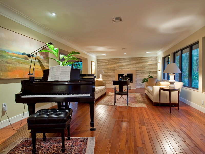 Living and Music Room Constructed in Sarasota, Florida